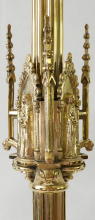 French Gothic Antique High Altar Set of Candlesticks and Crucifix